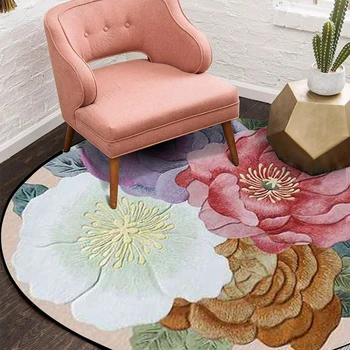 Home Nordic 3D flower round large carpet kids room living room table bedroom bedside computer Chair rug kitchen bathroom mat
Home Nordic 3D flower round large carpet kids room living room table bedroom bedside computer Chair rug kitchen bathroom mat