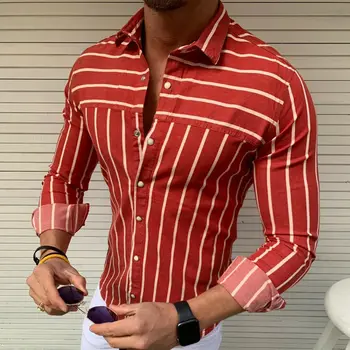 2019 Men Fashion Long Sleeve Regular Fit Button Down Shirt Casual Vertical Striped Shirt Stylish Formal Casual Shirt Top
2019 Men Fashion Long Sleeve Regular Fit Button Down Shirt Casual Vertical Striped Shirt Stylish Formal Casual Shirt Top