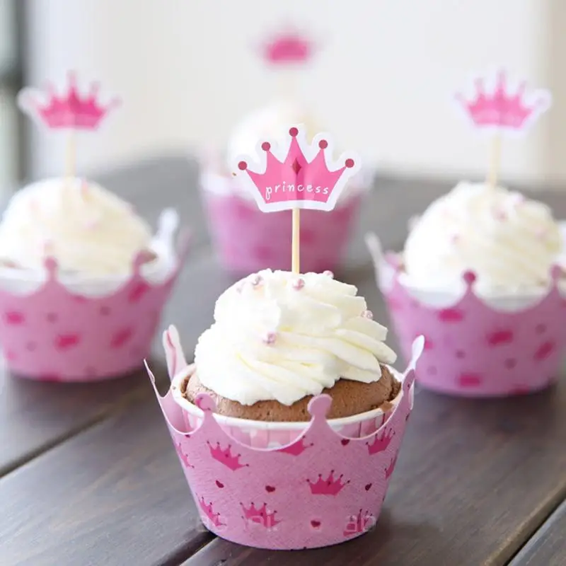 24Pcs Princess Cake Topper Crown Cupcake Wrapper Picks Birthday Party Decoration Cake Decorating Tools 12 Wraps and Topper
24Pcs Princess Cake Topper Crown Cupcake Wrapper Picks Birthday Party Decoration Cake Decorating Tools 12 Wraps and Topper