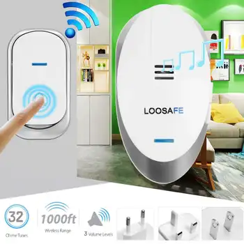 Waterproof Wireless Music Doorbell 1 Receiver+1 Transmitter Chimes Plug-in Door Bell Kit 32 Song
Waterproof Wireless Music Doorbell 1 Receiver+1 Transmitter Chimes Plug-in Door Bell Kit 32 Song