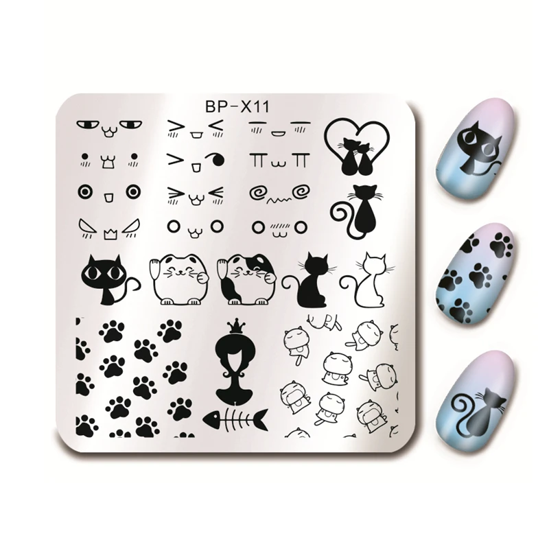 BORN PRETTY Nail Art Stamp Template Cute Cat Flower Design 6*6cm Square Manicure Nail Stamping Plate
BORN PRETTY Nail Art Stamp Template Cute Cat Flower Design 6*6cm Square Manicure Nail Stamping Plate
