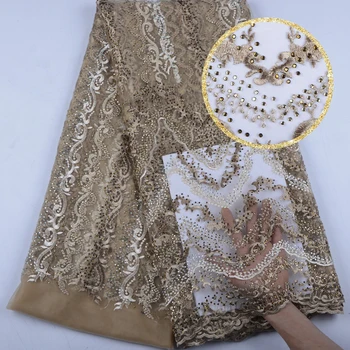 Golden Pearls Rhinestones Lace Fabric Embroidered Tulle Lace Fabric For Wedding African Lace Fabric For Party Dress F1541
Golden Pearls Rhinestones Lace Fabric Embroidered Tulle Lace Fabric For Wedding African Lace Fabric For Party Dress F1541