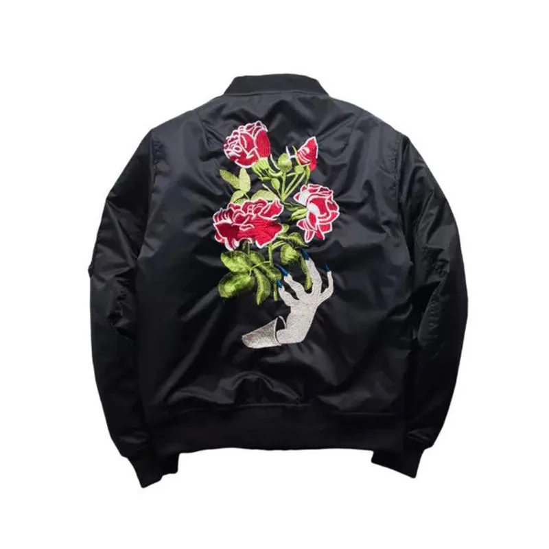 Embroidery Camouflage Bomber Jacket Men Flower Hand MA1 Airplane Coat Hip hop streetwear Stand Collar windbreaker
Embroidery Camouflage Bomber Jacket Men Flower Hand MA1 Airplane Coat Hip hop streetwear Stand Collar windbreaker