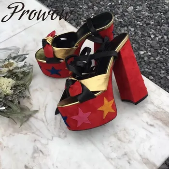 Prowow New Genuine Leather Open Toe Gladiator Lace Up Summer Sandals Sexy Platform Thick Heel HIgh Heel Sandals Shoes Women
Prowow New Genuine Leather Open Toe Gladiator Lace Up Summer Sandals Sexy Platform Thick Heel HIgh Heel Sandals Shoes Women