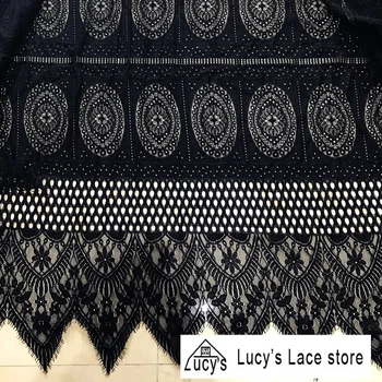 Thick quality hollow out fabric black lace with eyelash! 3 Meters/lot elegant women dress making lace material Lucy's Store! 
Thick quality hollow out fabric black lace with eyelash! 3 Meters/lot elegant women dress making lace material Lucy's Store!