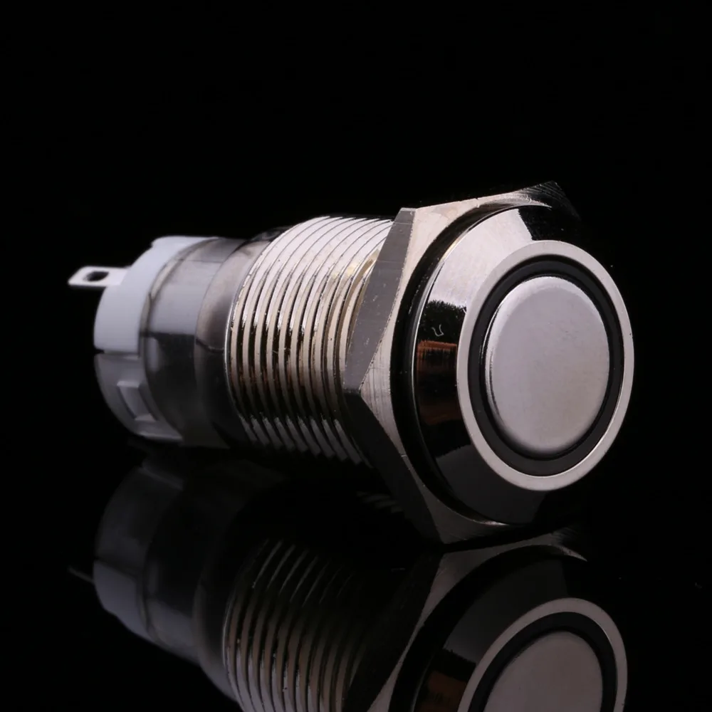 

Car StylingGreen Light Car Metal LED Power Push Button Switch Latching Auto Style On-off 12V 16mm 3A/250VAC New