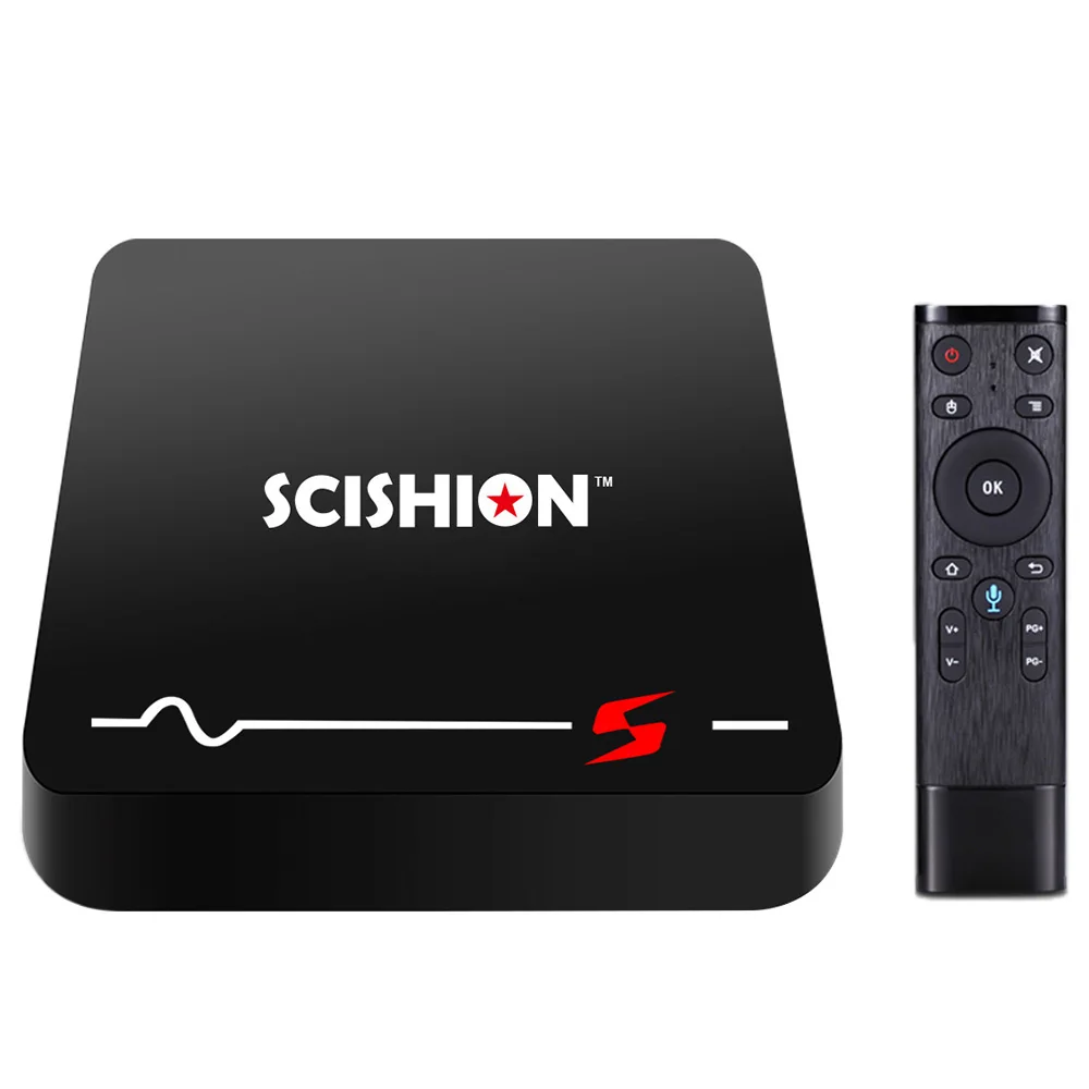 SCISHION TV Box Android 8.1 WiFi 100 Mbps 2G RAM 16G ROM 2.4G Smart TV BOX Met Voice Afstandsbediening PK Scishion V88 X96
SCISHION TV Box Android 8.1 WiFi 100 Mbps 2G RAM 16G ROM 2.4G Smart TV BOX Met Voice Afstandsbediening PK Scishion V88 X96