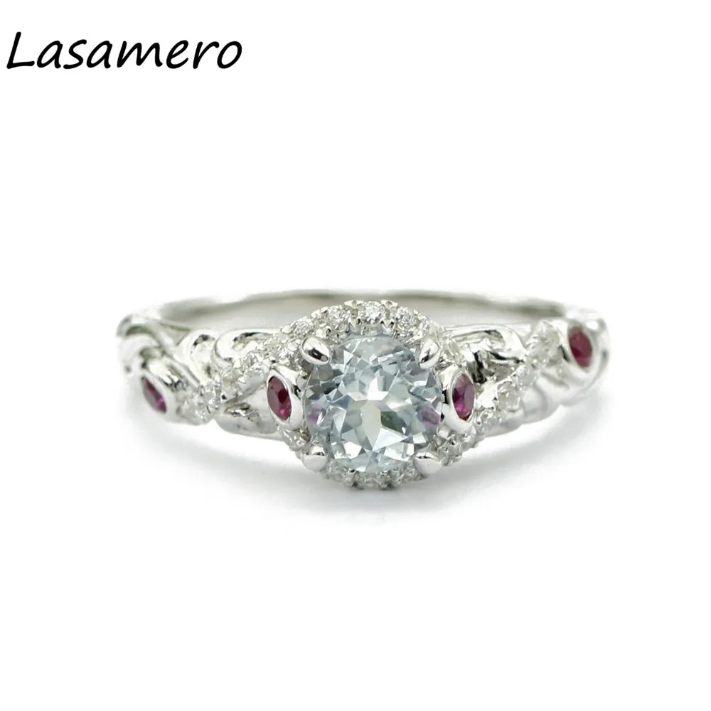 LASAMERO Rings for Women 0.6CT Round Cut Natural Diamond Rings 925 Silver Engagement Wedding Rings
LASAMERO Rings for Women 0.6CT Round Cut Natural Diamond Rings 925 Silver Engagement Wedding Rings