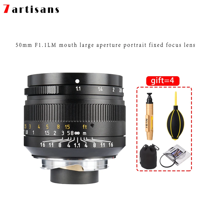 

7Artisans 50mm F1.1 Lentes Large Aperture Paraxial M-mount Lens For Leica Camera M-m M240 M3 M5 M6 M7 M8 M9 M9p M10 Leica M