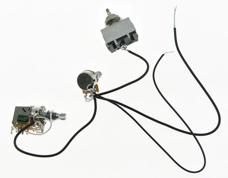 Предварительно проводной жгут проводов 1V1T Push Pull Tone 500K мини кастрюли и 3 ходовой