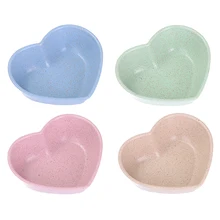 Small-Plate Straw-Bowl Salt Dish-Sauce Snack Wheat Kitchen-Supplies Heart-Shape Mini Small-Plate Straw-Bowl Salt Dish-Sauce Snack Wheat Kitchen-Supplies Heart-Shape Mini