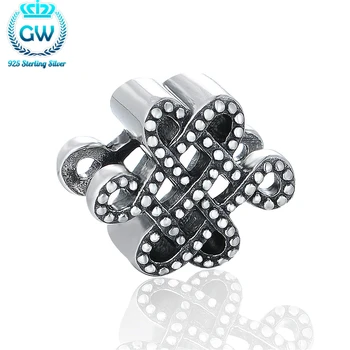 Berloque Prata 925 Chinese Lucky Knots Charm Beads Fit European Brand Bracelets Signifying Best Wishes Brand GW T198-50 
Berloque Prata 925 Chinese Lucky Knots Charm Beads Fit European Brand Bracelets Signifying Best Wishes Brand GW T198-50