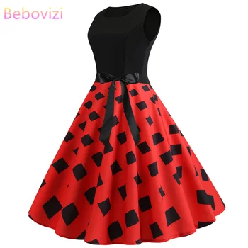 Bebovizi 2019 Summer New Women Casual Office Elegant Plus Size Vintage Dresses Black Square Print Patchwork A-Line Bandage Dress
Bebovizi 2019 Summer New Women Casual Office Elegant Plus Size Vintage Dresses Black Square Print Patchwork A-Line Bandage Dress