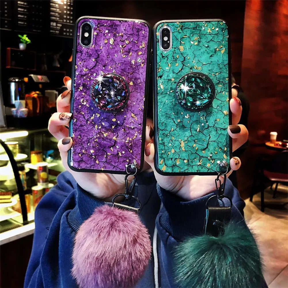 Marbled Case For Samsung Galaxy M10 M20 M30 A10 A20 A30 A40 A50 A70 A90 Shiny diamond stand fashion hair ball lanyard cover case
Marbled Case For Samsung Galaxy M10 M20 M30 A10 A20 A30 A40 A50 A70 A90 Shiny diamond stand fashion hair ball lanyard cover case