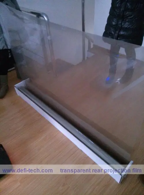 DfLabs 1.524m*30m holographic transparent rear projection film for WINDOW shop advertising,presentation show