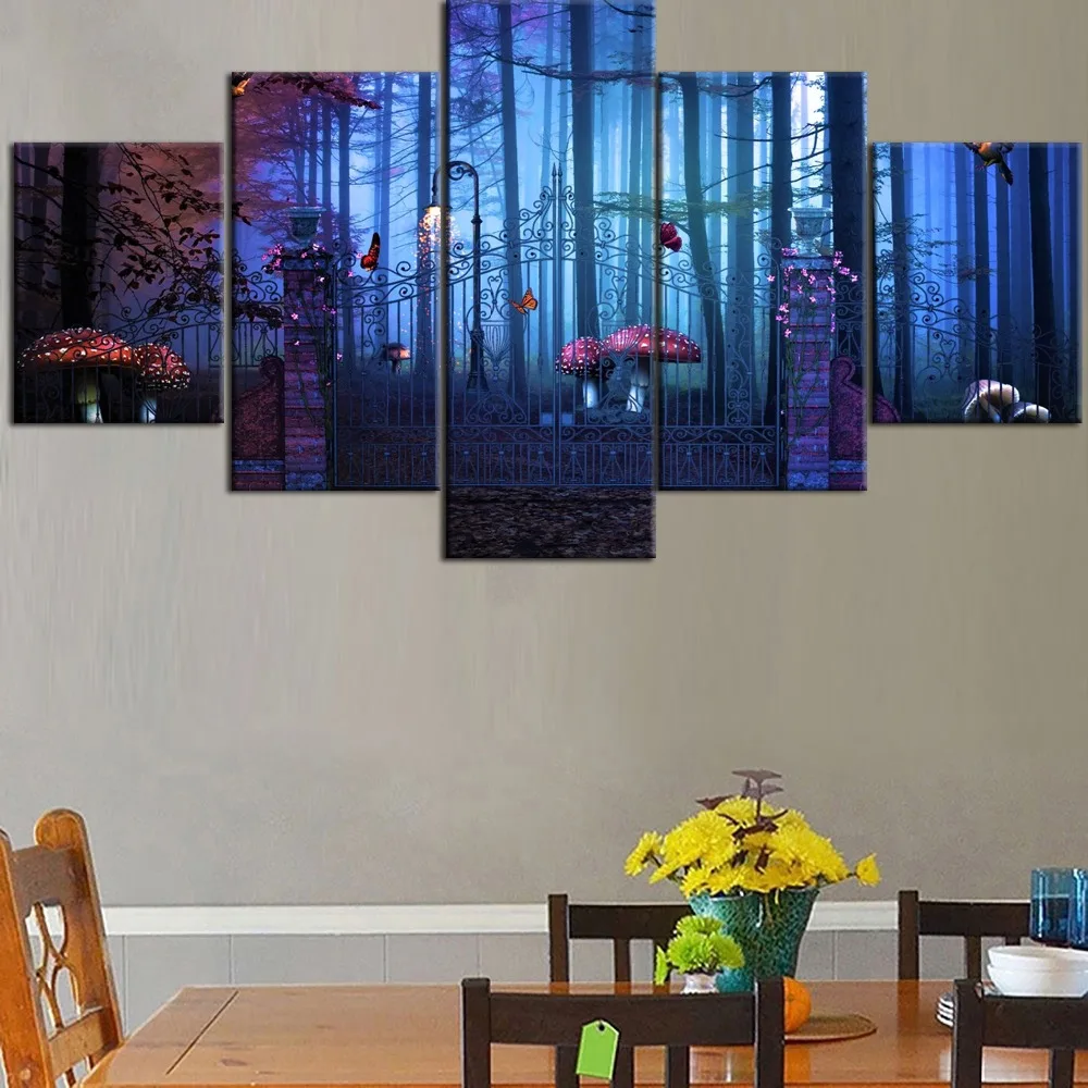 Framework 5 Pieces Modular HD Printing Canvas Painting Magical Gate To Forest Type Poster Home Decorative Living Room Artwork
Framework 5 Pieces Modular HD Printing Canvas Painting Magical Gate To Forest Type Poster Home Decorative Living Room Artwork