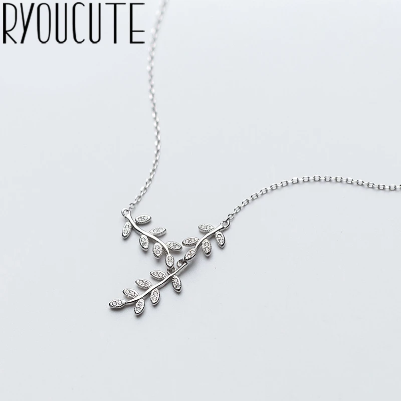 RYOUCUTE 100% Real Pure 925 Sterling Silver Jewelry Long Chain Zirconia Leaf Choker Necklaces For Women Gifts Kolye Collar
RYOUCUTE 100% Real Pure 925 Sterling Silver Jewelry Long Chain Zirconia Leaf Choker Necklaces For Women Gifts Kolye Collar