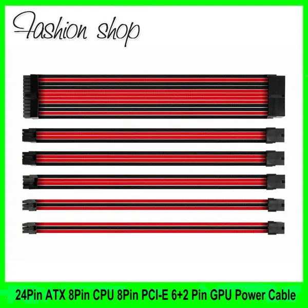 30CM 24Pin ATX / CPU 8Pin / 8 (4+4) Pin ATX / 8Pin PCI-E / 6+2-Pin GPU /6 Pin PCI-E Power Extension Cable with 2PCS Cable Comb
30CM 24Pin ATX / CPU 8Pin / 8 (4+4) Pin ATX / 8Pin PCI-E / 6+2-Pin GPU /6 Pin PCI-E Power Extension Cable with 2PCS Cable Comb