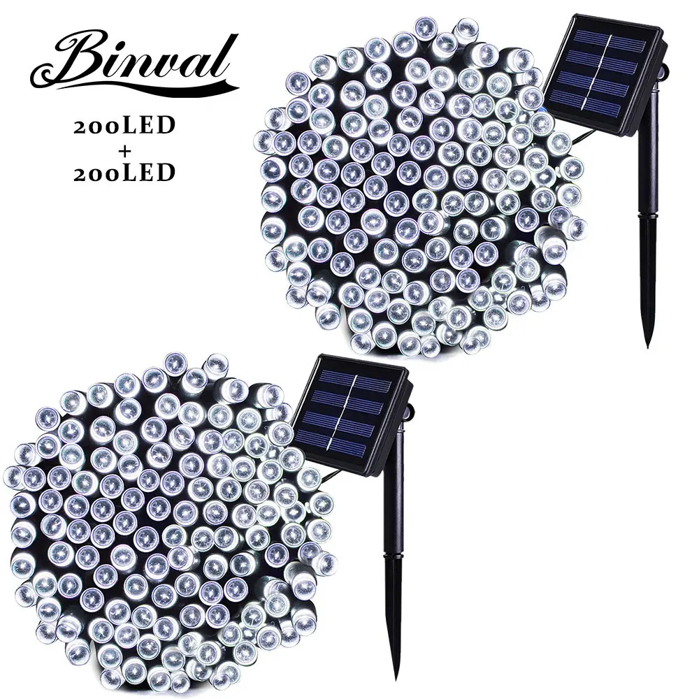 Binval Solar Powered LED String Lights 200 LED Starry Holiday Lights Indoor Outdoor Lighting Led Decoration Lights 2 Pieces
Binval Solar Powered LED String Lights 200 LED Starry Holiday Lights Indoor Outdoor Lighting Led Decoration Lights 2 Pieces