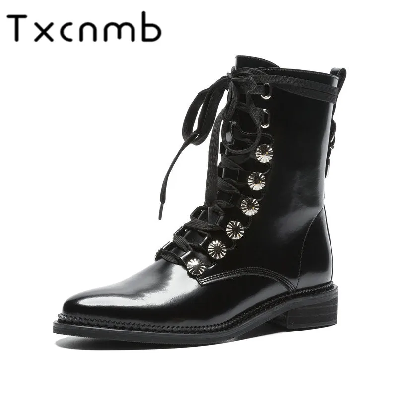 TXCNMB New Fashion Boots Women Mid-calf Boots Women Autumn Winter Genuine Leather Shoes Woman Platforms Ladies Boots
TXCNMB New Fashion Boots Women Mid-calf Boots Women Autumn Winter Genuine Leather Shoes Woman Platforms Ladies Boots