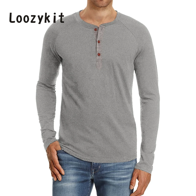 LOOZYKIT Spring Autumn Long Sleeve T-shirt Collar Men Tee Button Casual Basic Tops for Male Solid Camisetas Hombre
LOOZYKIT Spring Autumn Long Sleeve T-shirt Collar Men Tee Button Casual Basic Tops for Male Solid Camisetas Hombre