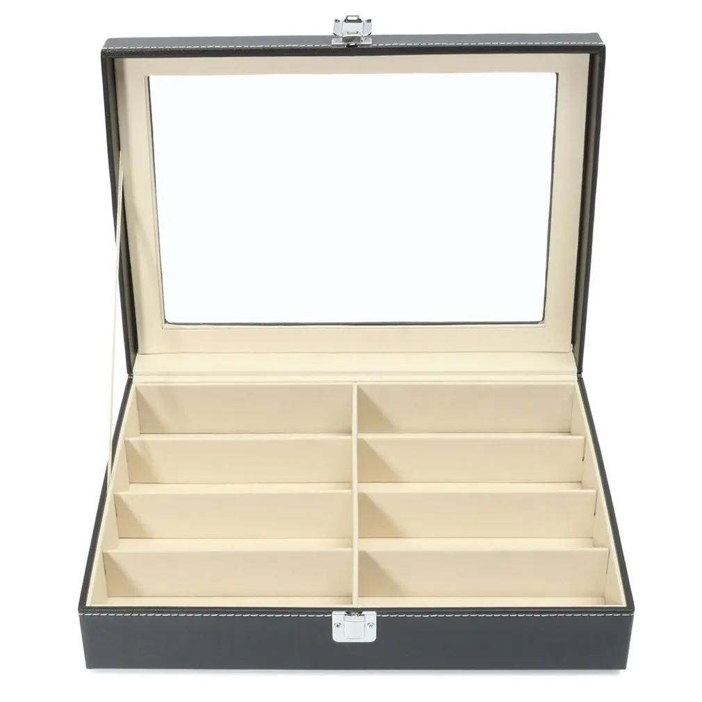 8 Grids Sunglasses Storage Box Jewelry Organizer PU Leather Collection Glasses Display Holder Packaging Portable Case Container
8 Grids Sunglasses Storage Box Jewelry Organizer PU Leather Collection Glasses Display Holder Packaging Portable Case Container