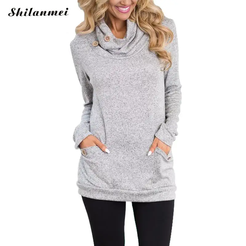 Hot 2019 Long Sleeve Hoodies Women Sweatshirts Fashion Autumn Winter Pullover Solid Pockets Female Casual Warm Sweatshirts Tops
Hot 2019 Long Sleeve Hoodies Women Sweatshirts Fashion Autumn Winter Pullover Solid Pockets Female Casual Warm Sweatshirts Tops