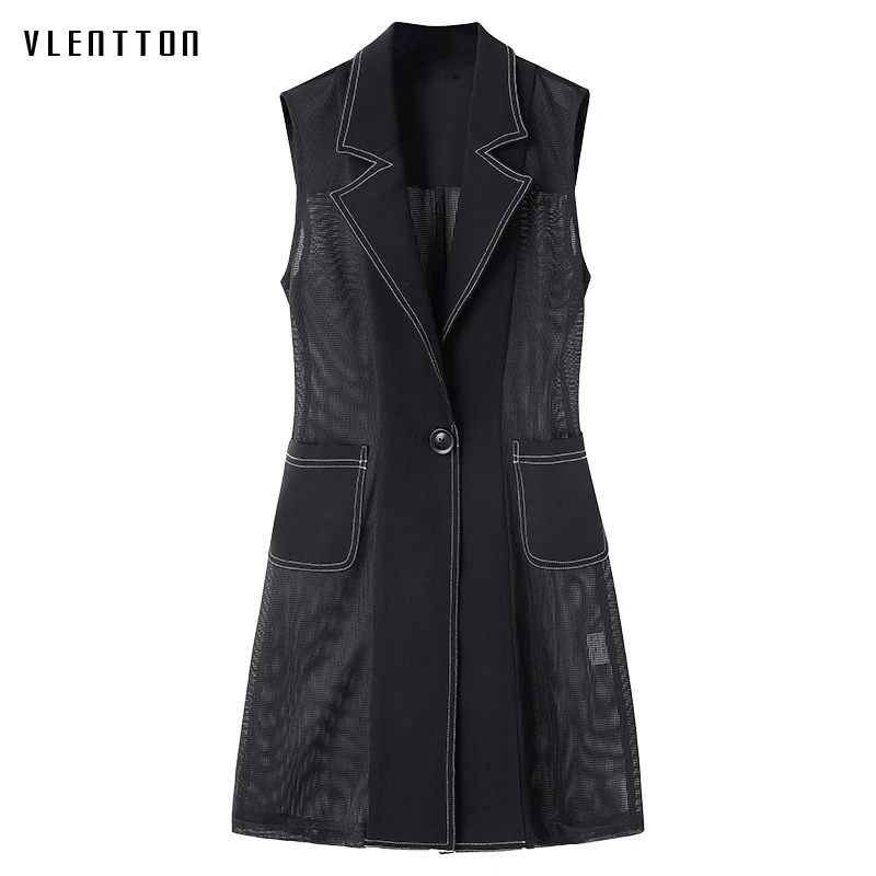 2019 White Long Blazer Women's Vests Top Solid Mesh Waistcoat Pockets Sleeveless Office Female Jacket Vest Outwear Plus Size 5XL
2019 White Long Blazer Women's Vests Top Solid Mesh Waistcoat Pockets Sleeveless Office Female Jacket Vest Outwear Plus Size 5XL