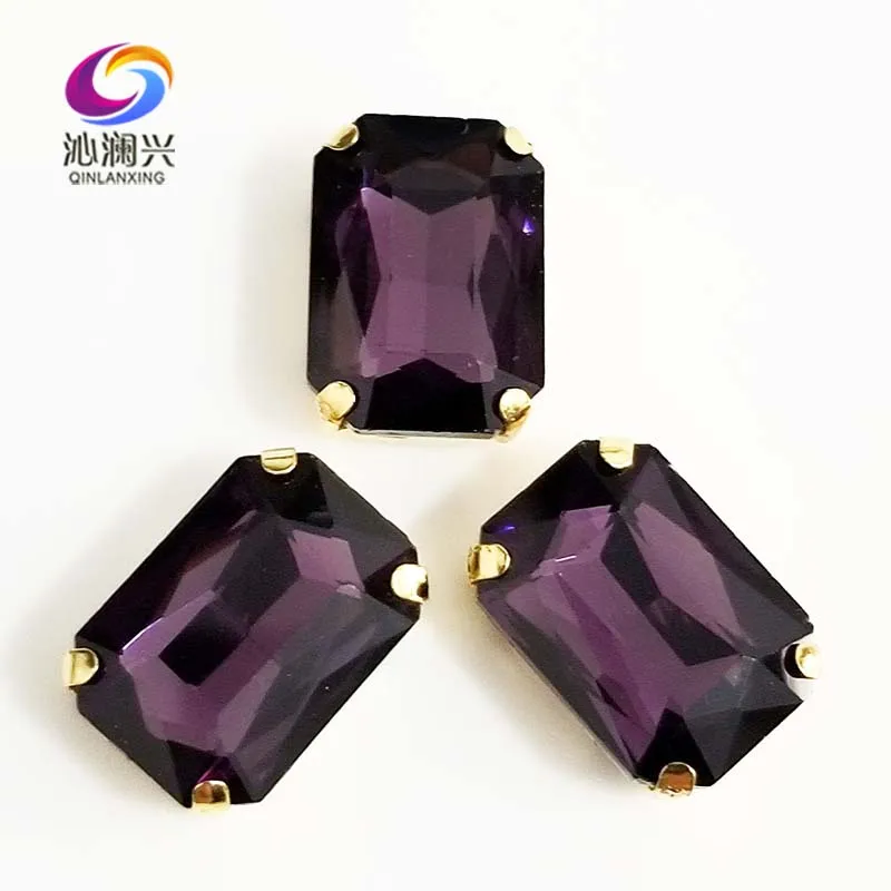 Deep purple Rectangle shape Glass Crystal sew on stones,golden bottom claw rhinstone,Diy/Clothing accessories SWCG16
Deep purple Rectangle shape Glass Crystal sew on stones,golden bottom claw rhinstone,Diy/Clothing accessories SWCG16