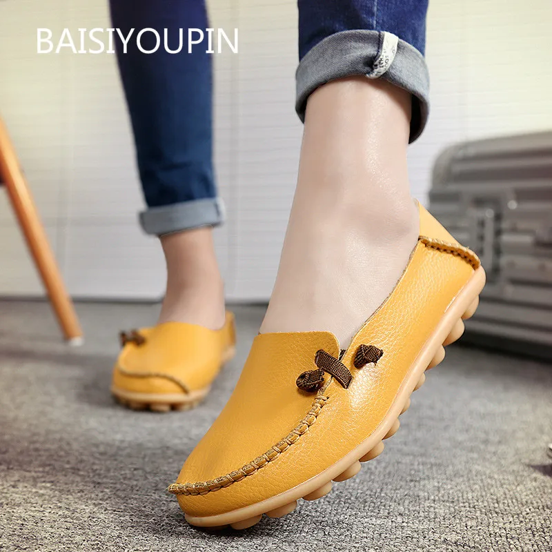 Big Size Solid Casual Flat Women Sport Shoes Genuine Leather Slip-On Shallow Round Toe Non-slip Nurse Loafers Female Shoes 35-44
Big Size Solid Casual Flat Women Sport Shoes Genuine Leather Slip-On Shallow Round Toe Non-slip Nurse Loafers Female Shoes 35-44