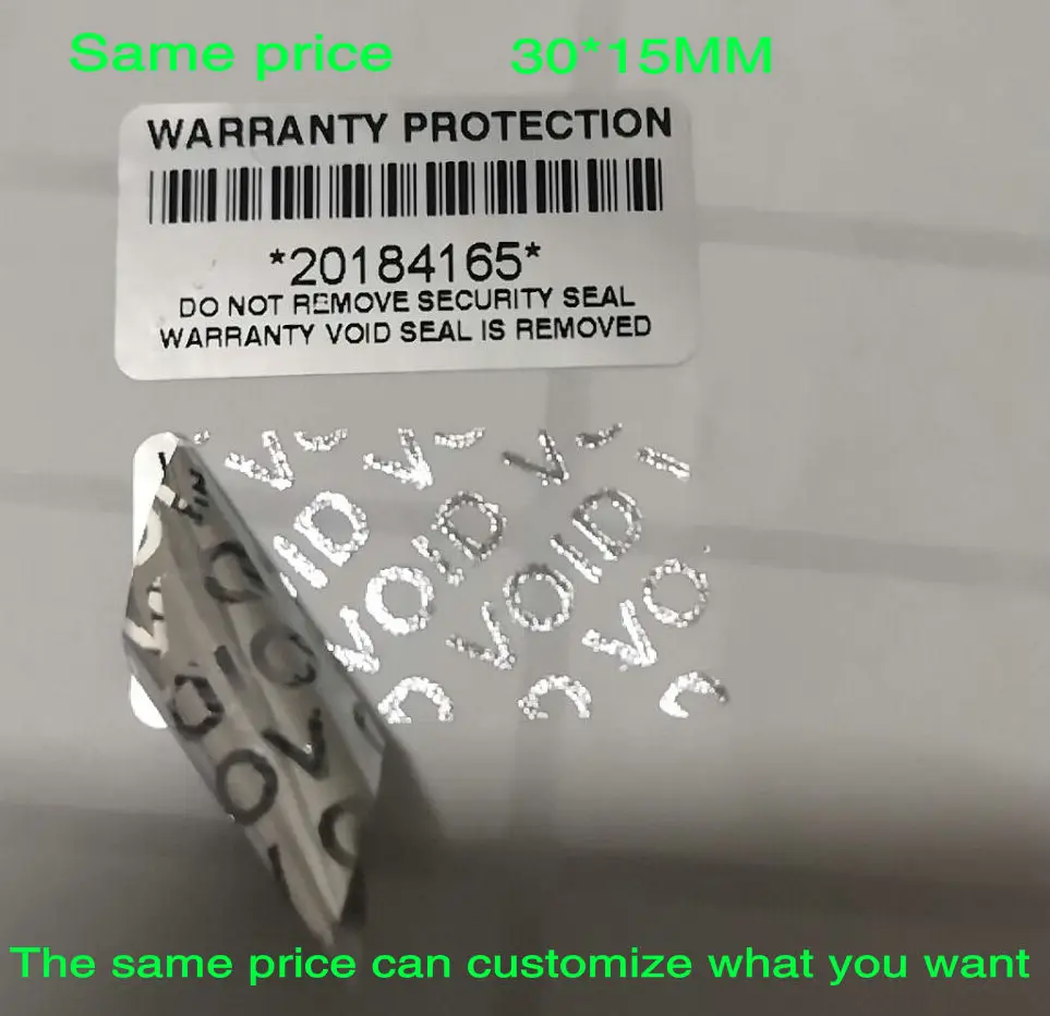 100pcs Warranty Protection Sticker 30mm x 15mm )Security Seal Tamper Proof Warranty Void Label Stickers
100pcs Warranty Protection Sticker 30mm x 15mm )Security Seal Tamper Proof Warranty Void Label Stickers
