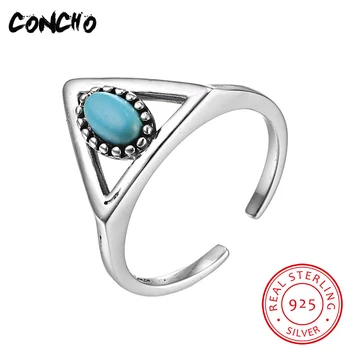 2018 New Arrival Hot Sale Bands Turquoise Classic Anel Feminino Concho Jewelry 925 Sterling Triangle Shape Rings For Women
2018 New Arrival Hot Sale Bands Turquoise Classic Anel Feminino Concho Jewelry 925 Sterling Triangle Shape Rings For Women