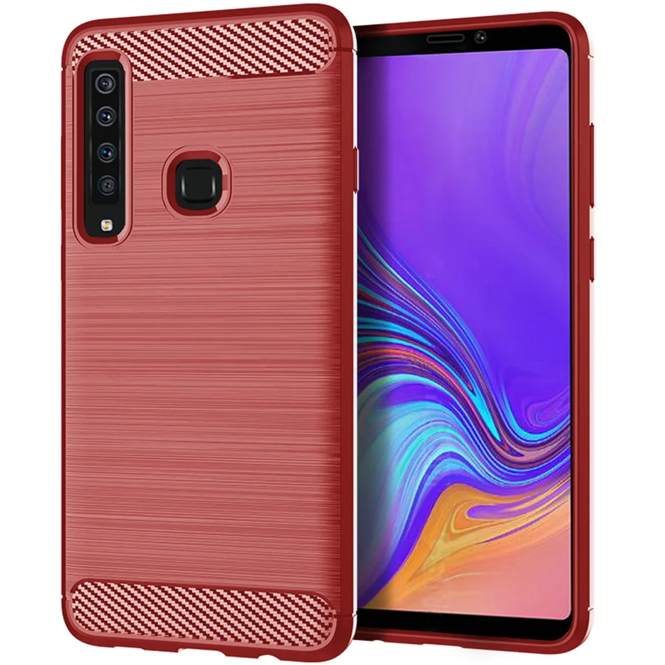 Luxury Cases For Samsung A9 2018 Case Silicon Shockproof Plain Carbon Fiber Cover for Case Samsung Galaxy A9 2018 TPU Coque (15)