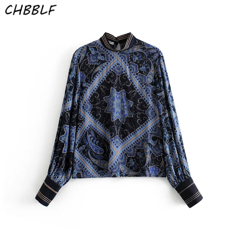 CHBBLF women retro print blouse long sleeve stand collar shirts vintage female casual tops blusas DFT27136
CHBBLF women retro print blouse long sleeve stand collar shirts vintage female casual tops blusas DFT27136