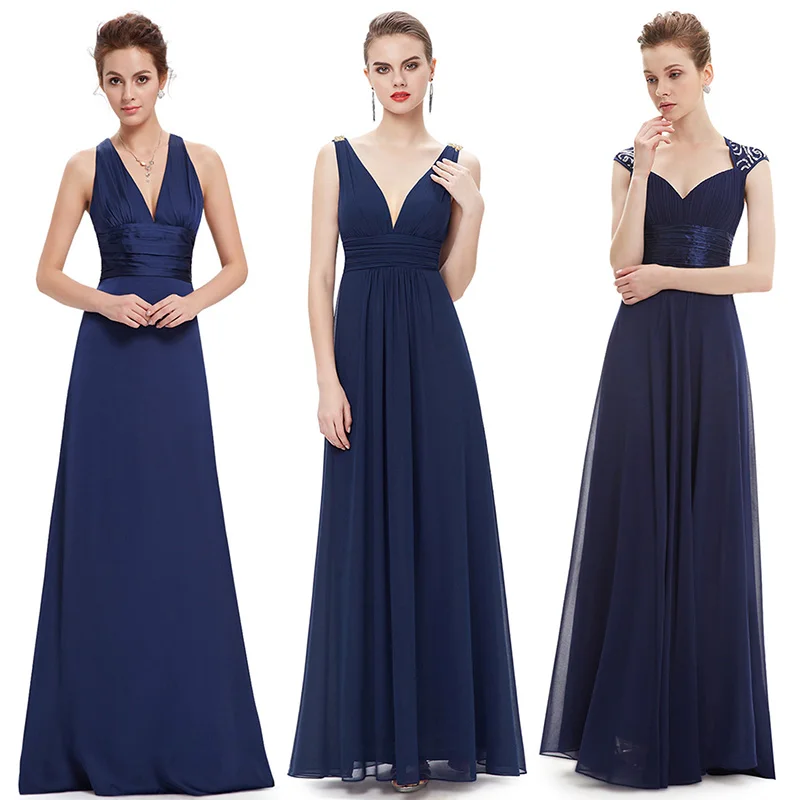 Ever-Pretty Sexy Women Evening Dresses V-Neck Sleeveless Backless A-Line Slim Chiffon Long Navy Blue Evening Formal Party Dress
Ever-Pretty Sexy Women Evening Dresses V-Neck Sleeveless Backless A-Line Slim Chiffon Long Navy Blue Evening Formal Party Dress