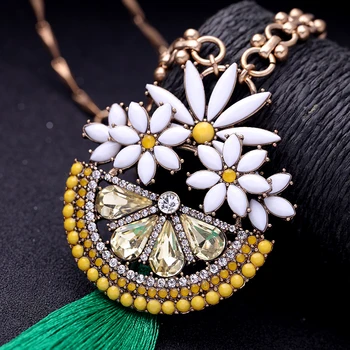Bohemian Jewelry for Women Sweet Flower Tassel Necklace Pendant Vintage Long Chain Necklace Accessories
Bohemian Jewelry for Women Sweet Flower Tassel Necklace Pendant Vintage Long Chain Necklace Accessories
