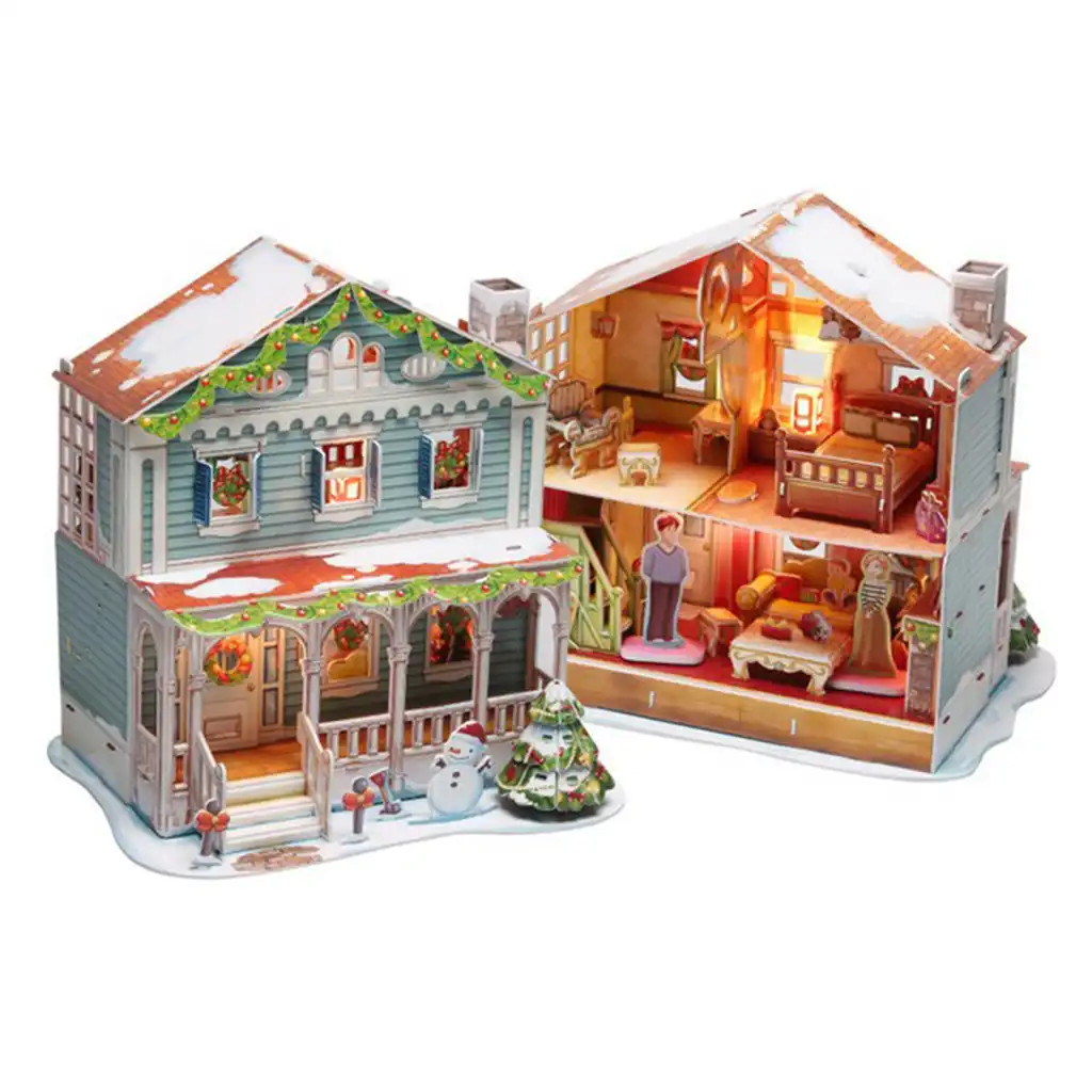 diy christmas dollhouse