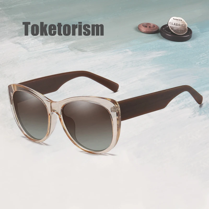 Toketorism Gradient polarized sunglasses women transparent frame high quality designer glasses 765A
Toketorism Gradient polarized sunglasses women transparent frame high quality designer glasses 765A