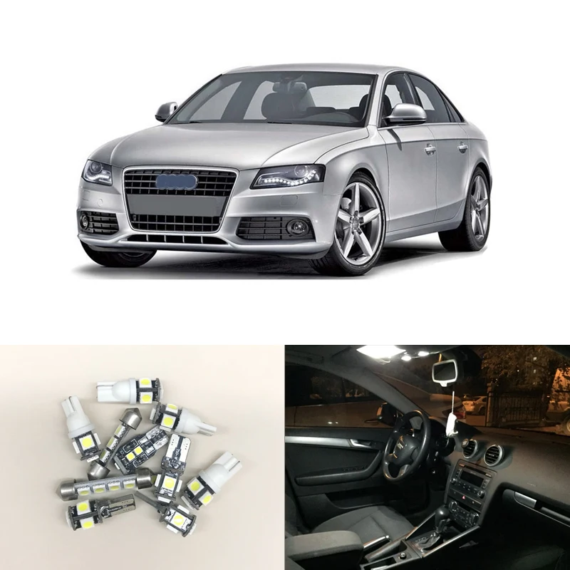 Fit Audi A4 S4 White Led Lights Bulbs Interior Package Kit B8 2009-2012 Map Dome Door Replacement Bulbs Car-Styling
Fit Audi A4 S4 White Led Lights Bulbs Interior Package Kit B8 2009-2012 Map Dome Door Replacement Bulbs Car-Styling
