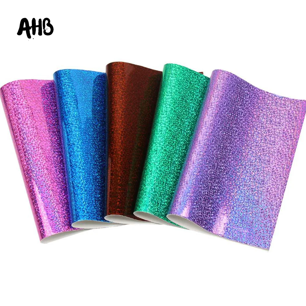 AHB Laser Synthetic Leather Sheets Shiny Sequin Rainbow Vinyl Fabric Holographic Sheet DIY Hairbow Handmade Crafts Materials
AHB Laser Synthetic Leather Sheets Shiny Sequin Rainbow Vinyl Fabric Holographic Sheet DIY Hairbow Handmade Crafts Materials