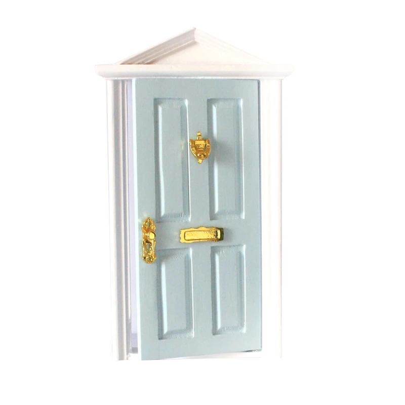 1:12 DollHouse Miniature Blue Wooden Mailbox Steepletop Door With Hardware Dolls House Miniature Door 1:12 DollHouse Miniature Blue Wooden Mailbox Steepletop Door With Hardware Dolls House Miniature Door