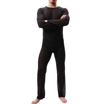 KWAN.Z pijama hombre thin transparent sexy men underwear pajamas sleepwear long sleevess pyjamas men mesh comfortable set
KWAN.Z pijama hombre thin transparent sexy men underwear pajamas sleepwear long sleevess pyjamas men mesh comfortable set