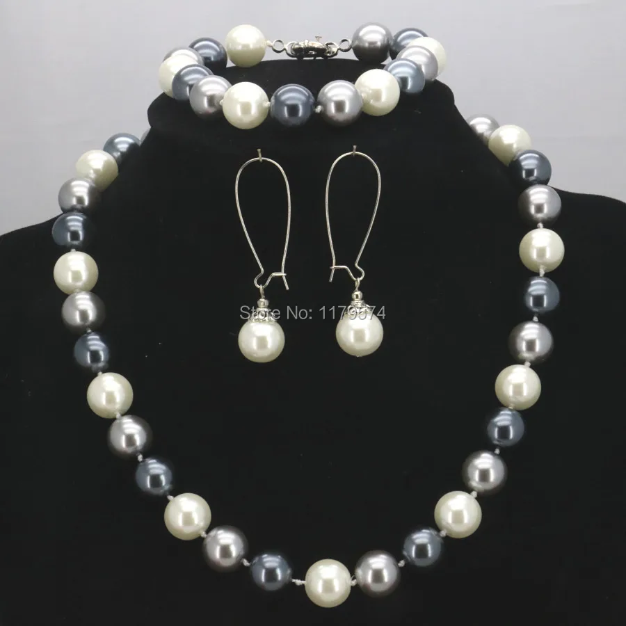 Hot new charming 12MM Elegant white black Gray Shell Pearl Necklace Fashion Jewelry Making Design Gifts For Girl Women 18" W0072
Hot new charming 12MM Elegant white black Gray Shell Pearl Necklace Fashion Jewelry Making Design Gifts For Girl Women 18" W0072