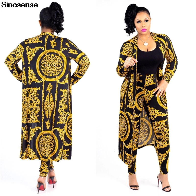 2019 Streetwear Gold Chain Flower Print Women Two Piece Set Long Pencil Pants Long Cape Coat Jacket Suits 2pcs Sets Outfit
2019 Streetwear Gold Chain Flower Print Women Two Piece Set Long Pencil Pants Long Cape Coat Jacket Suits 2pcs Sets Outfit