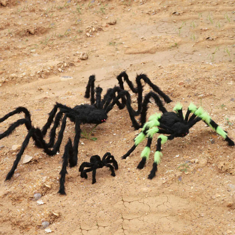 Cosplay&ware 30cm-200cm Super Big Wire Plush Material Spider Realistic Black Horrible Fake Spiders Toy Home Party Halloween Decoration 21 Cosplay&ware 30cm-200cm Super Big Wire Plush Material Spider Realistic Black Horrible Fake Spiders Toy Home Party Halloween Decoration -Cosplayware Store