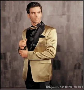 New Custom-tailor Groom Tuxedos Gold with black Groomsmen Men Wedding Party Suits business Dress Jacket+Pants+Tie
New Custom-tailor Groom Tuxedos Gold with black Groomsmen Men Wedding Party Suits business Dress Jacket+Pants+Tie