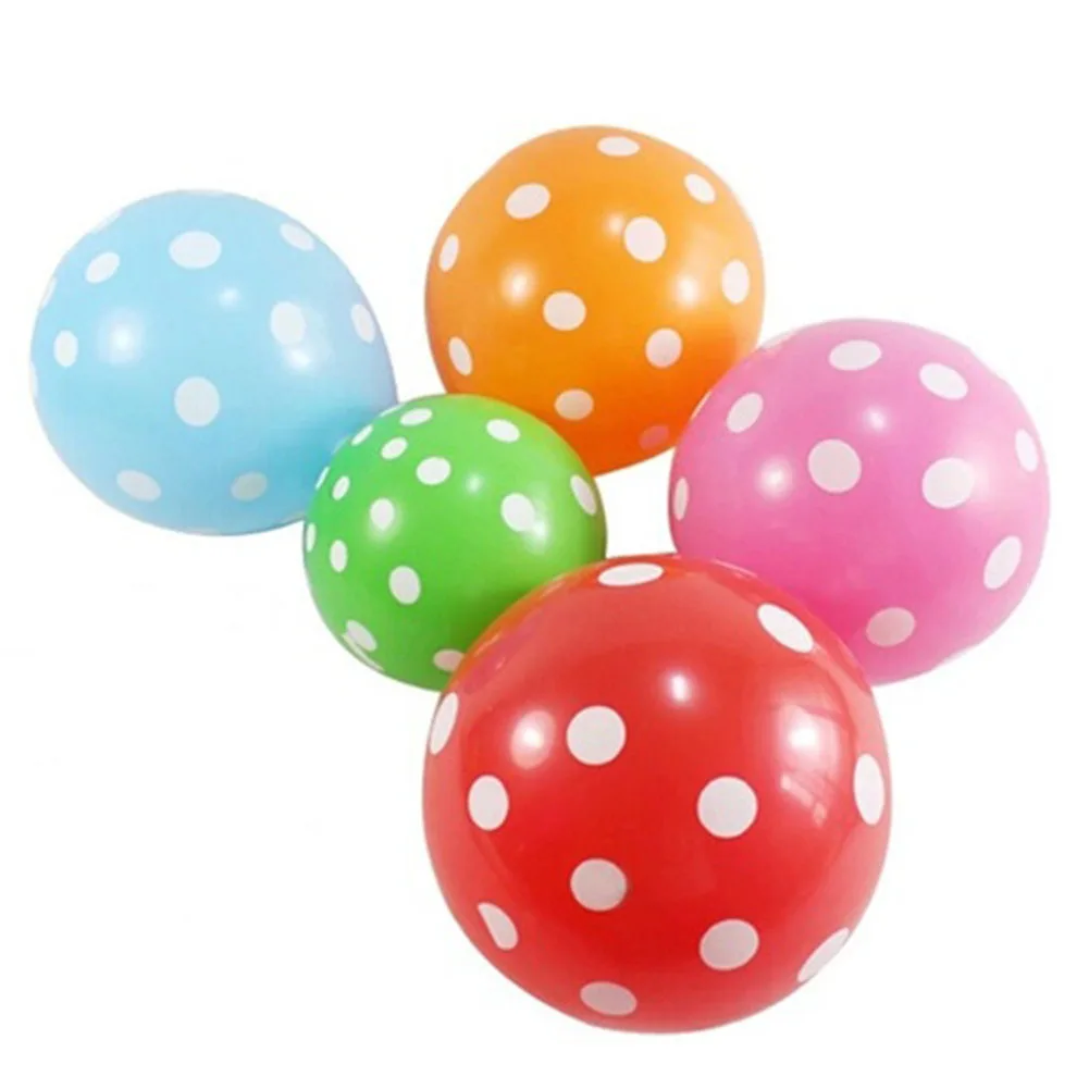 

10pcs/lot 12inch Latex Inflatable Balloons Polka Dot Colored Wedding Birthday Party Balloons Decoration Globos Air Balls Baloons