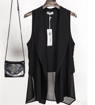 Office Lady White Black Chiffon Vests Female Waistcoat 2019 Fashion Irregular Summer Vest For Women Cardigan Sleeveless Jacket
Office Lady White Black Chiffon Vests Female Waistcoat 2019 Fashion Irregular Summer Vest For Women Cardigan Sleeveless Jacket
