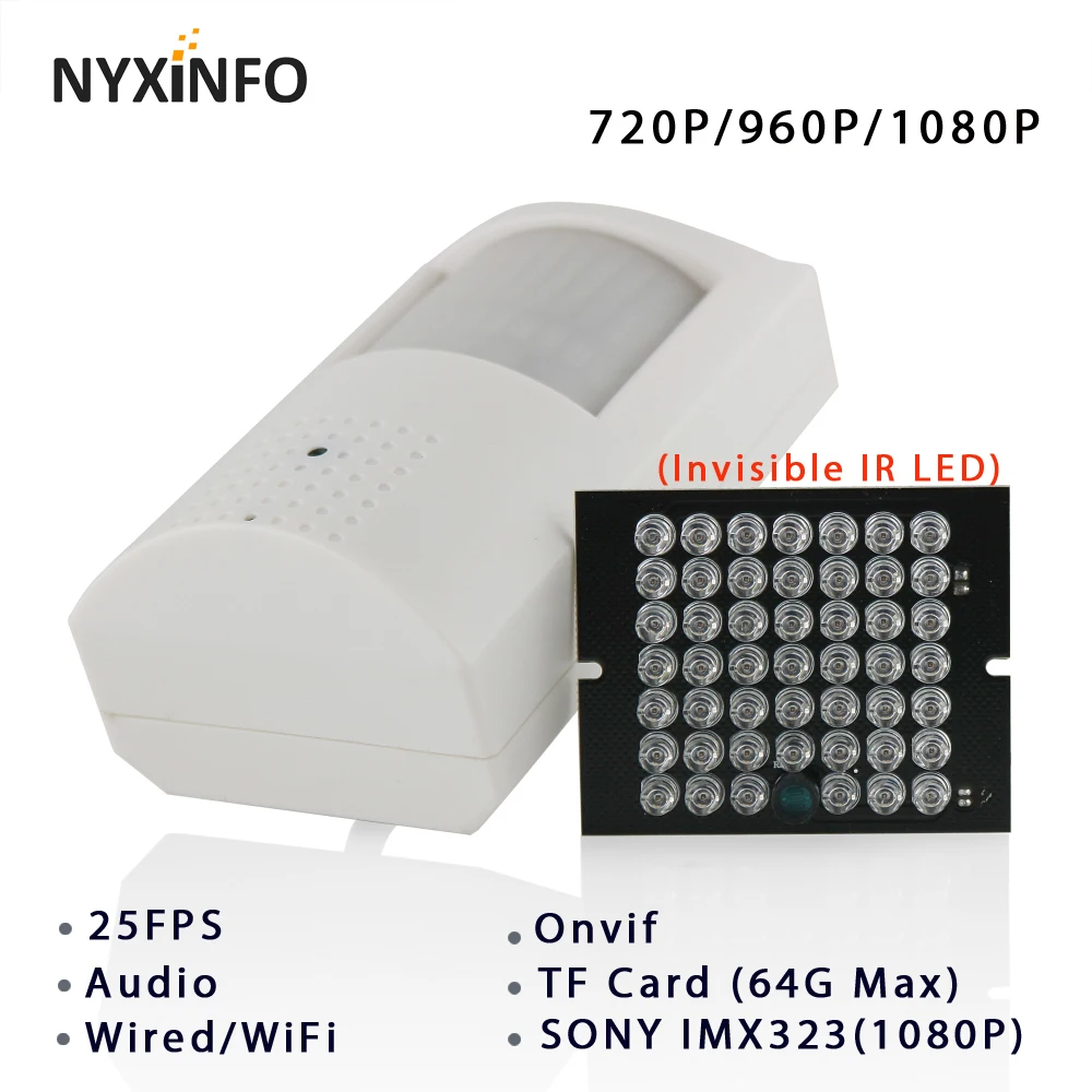 1MP 2MP PIR Type Wireless Real Time TF Card Video Audio Recording 25fps Covert IP Camera with Invisible IR LED, Remote Playback
1MP 2MP PIR Type Wireless Real Time TF Card Video Audio Recording 25fps Covert IP Camera with Invisible IR LED, Remote Playback