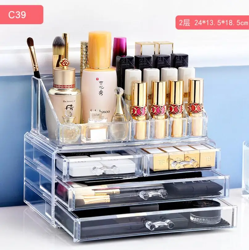 Acrylic Makeup Brush Storage Lipstick Holder Vanity Organizer Tray for Bathroom Countertop 2 Pieces Set, Clear
Acrylic Makeup Brush Storage Lipstick Holder Vanity Organizer Tray for Bathroom Countertop 2 Pieces Set, Clear
